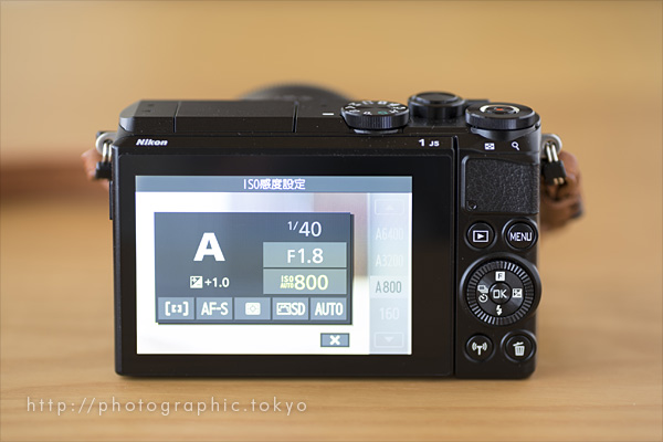 Nikon1J5のフィーチャー画面