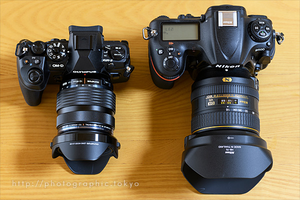 OM-D E-M1 Mark II と Nikon D500